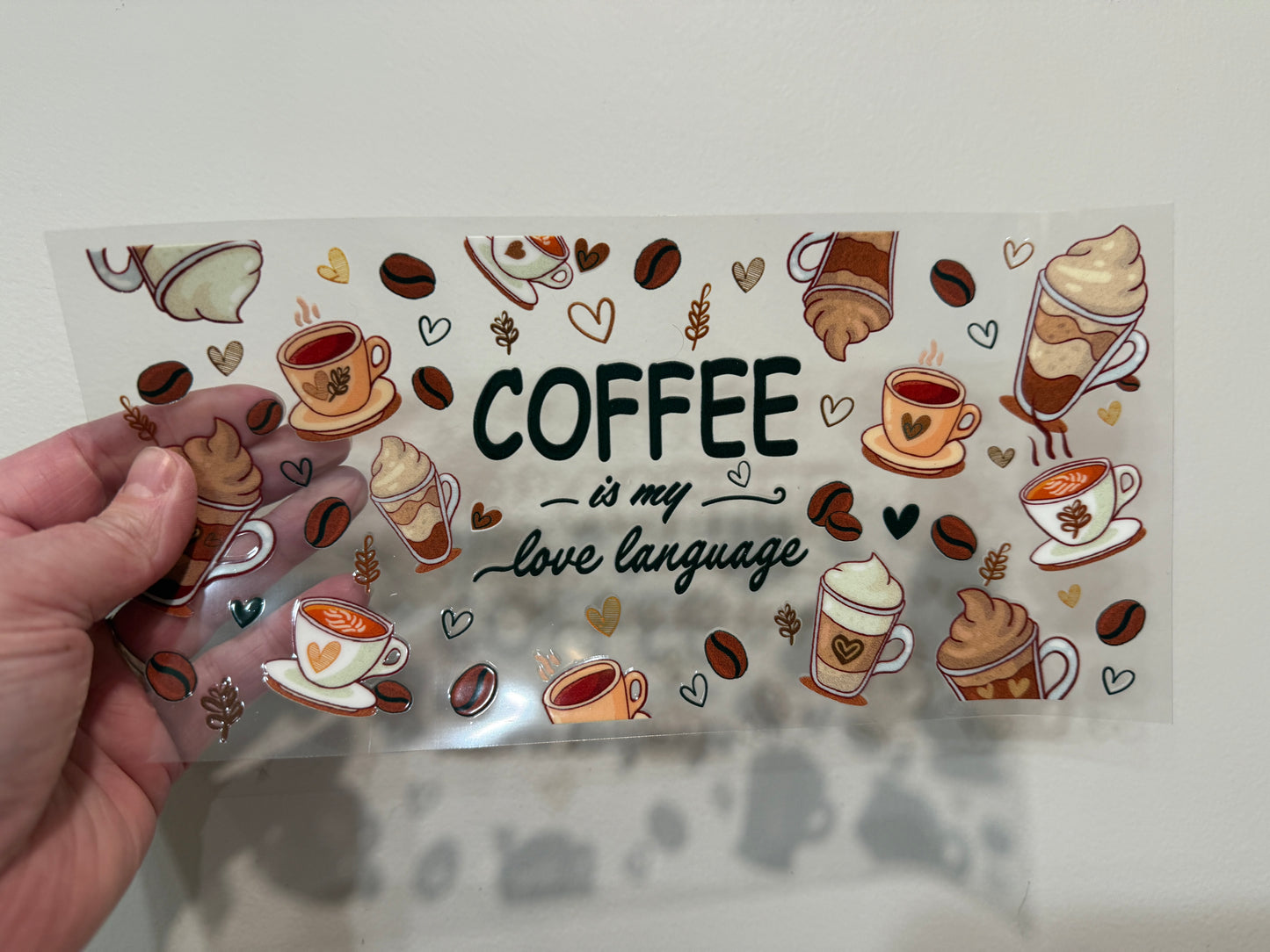 B9 Coffee Is My Love Language UV DTF Wrap