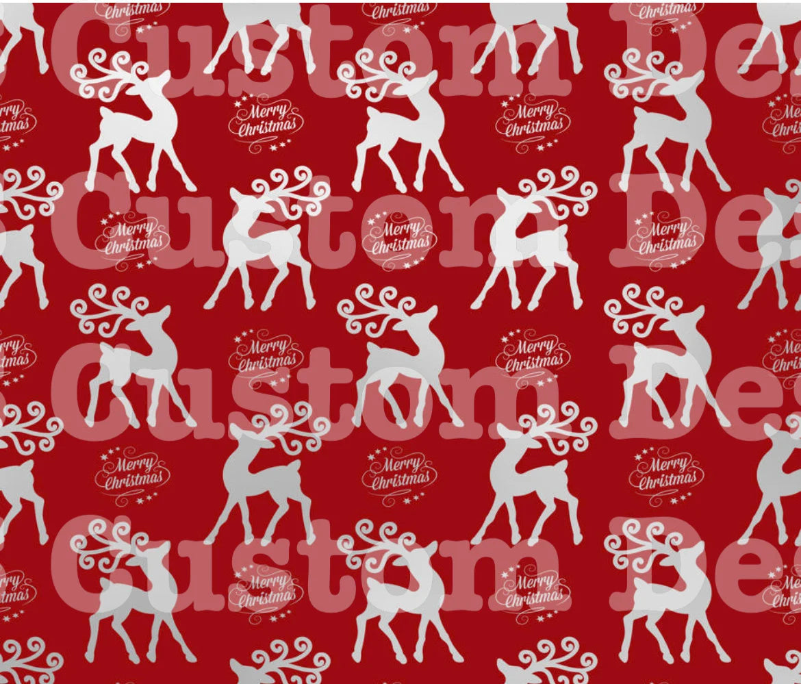 Red Buck Merry Christmas 20 Oz Skinny Permanent Vinyl
