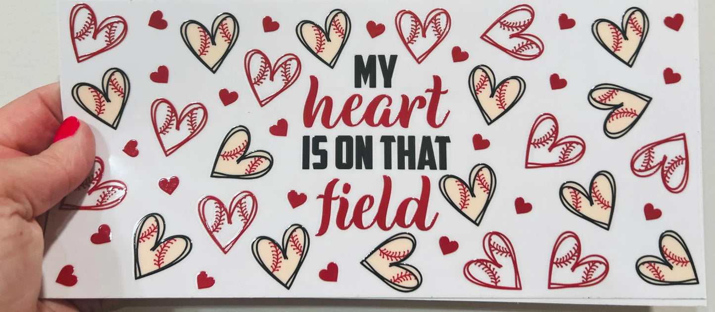 Y6 My Heart Is On That Field UV DTF Wrap