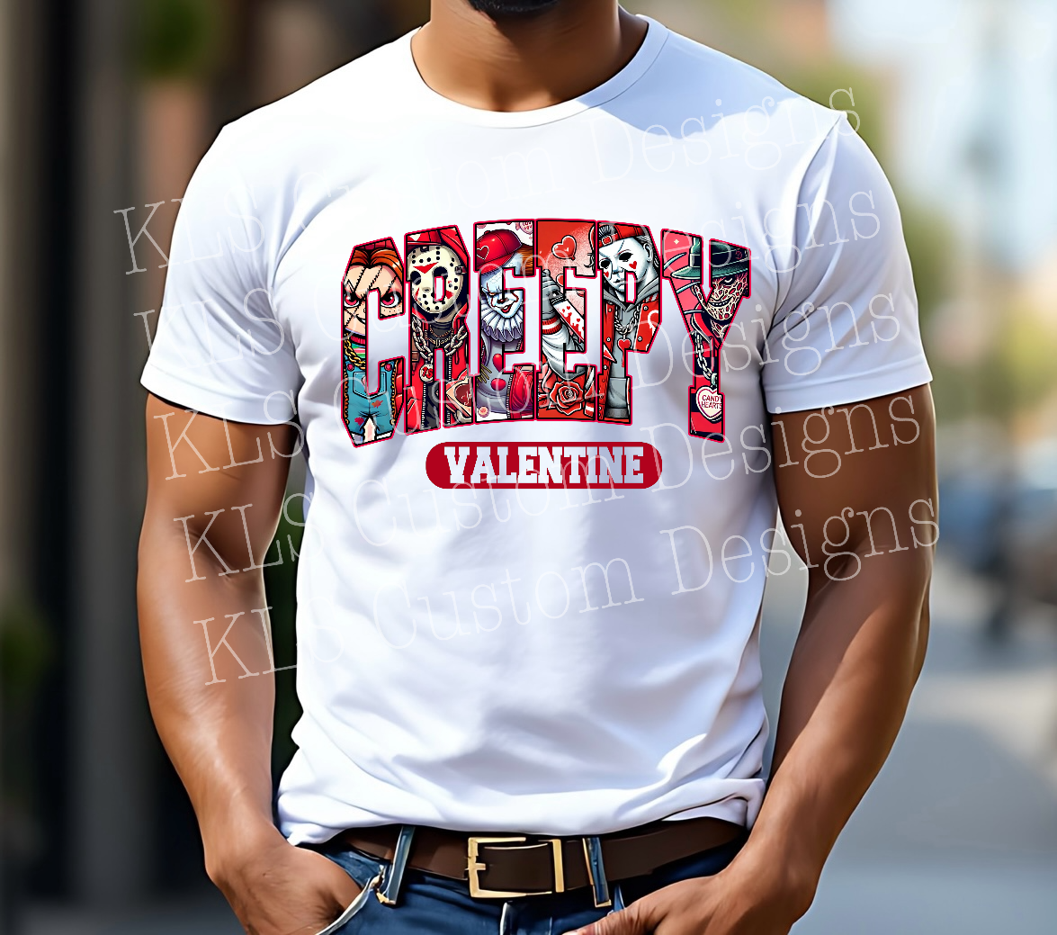Creepy Valentine Ready To Press DTF Print