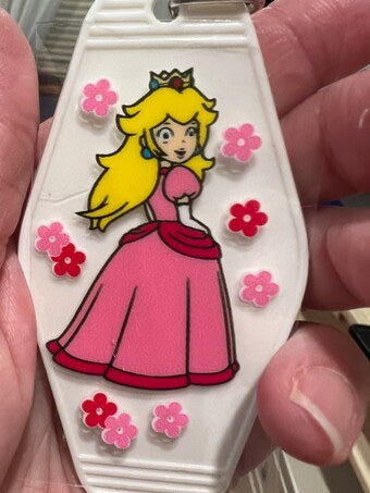 Keychain Princess Video Game UV DTF Decal