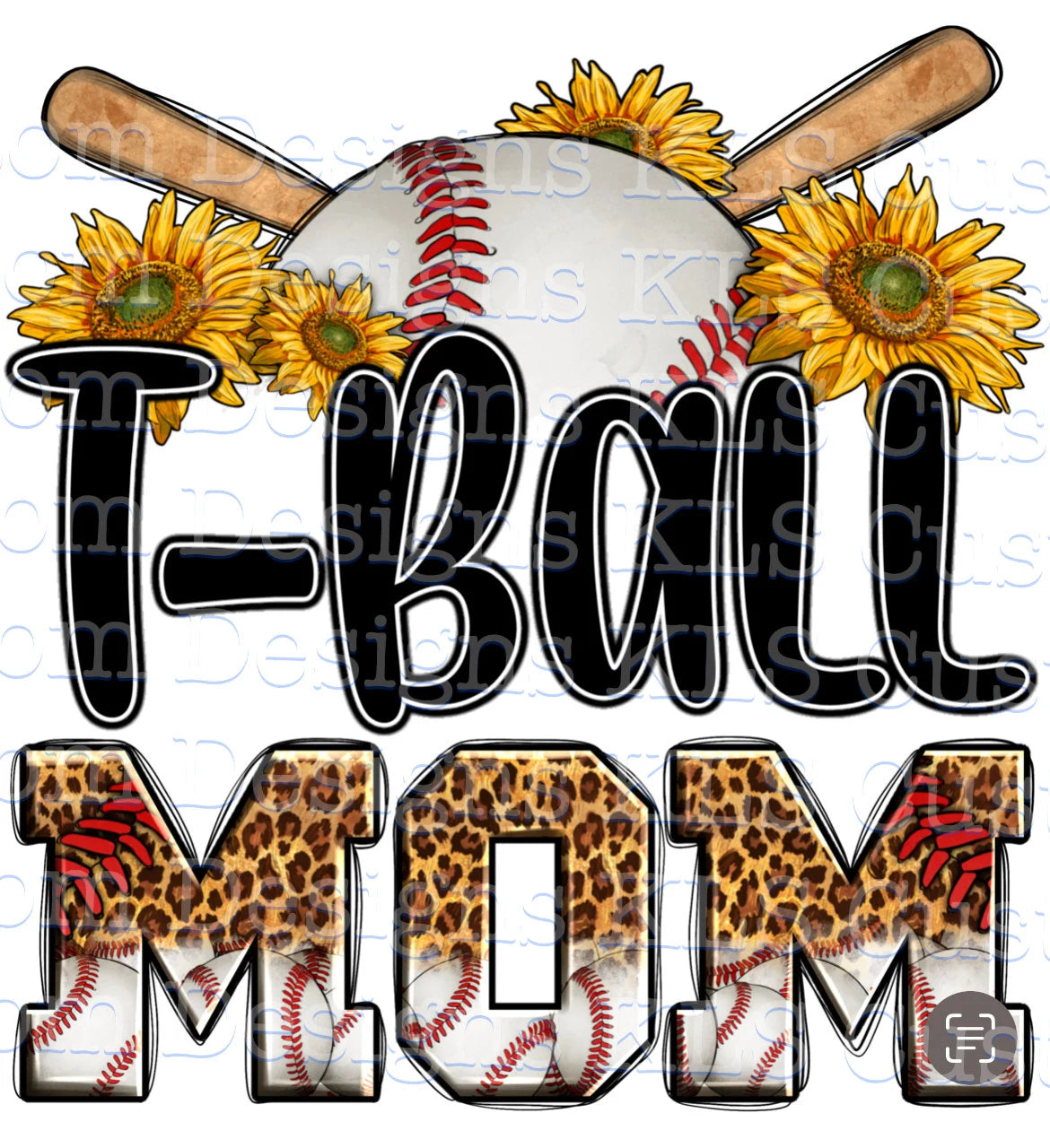 T-Ball Mom Dad Ready To Press DTF Print