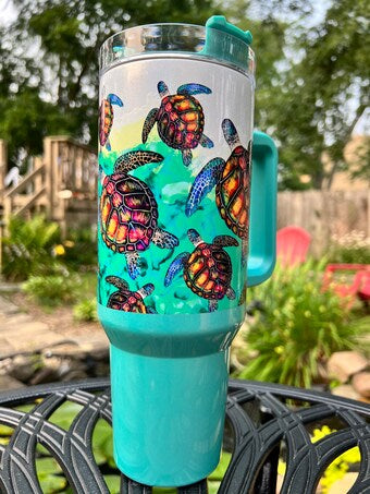 8Y 40 OZ Sea Turtle UV DTF Wrap
