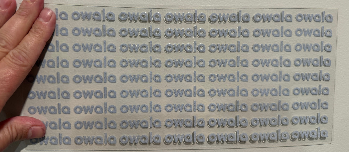 Y3 Ow Logo Clip Sheet - Two to Three days lead time.