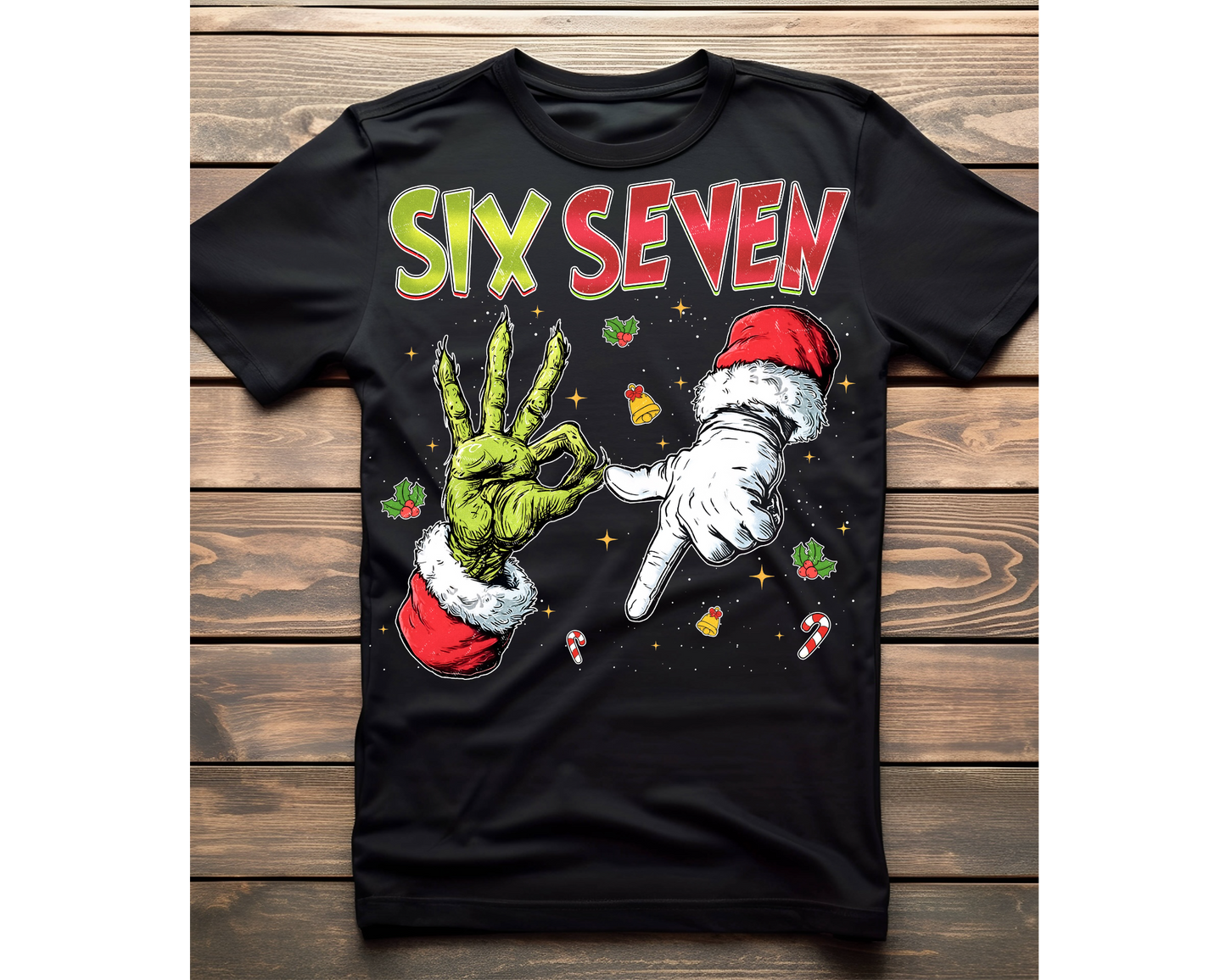 6 7 Christmas Santa Hands Ready To Press DTF Print