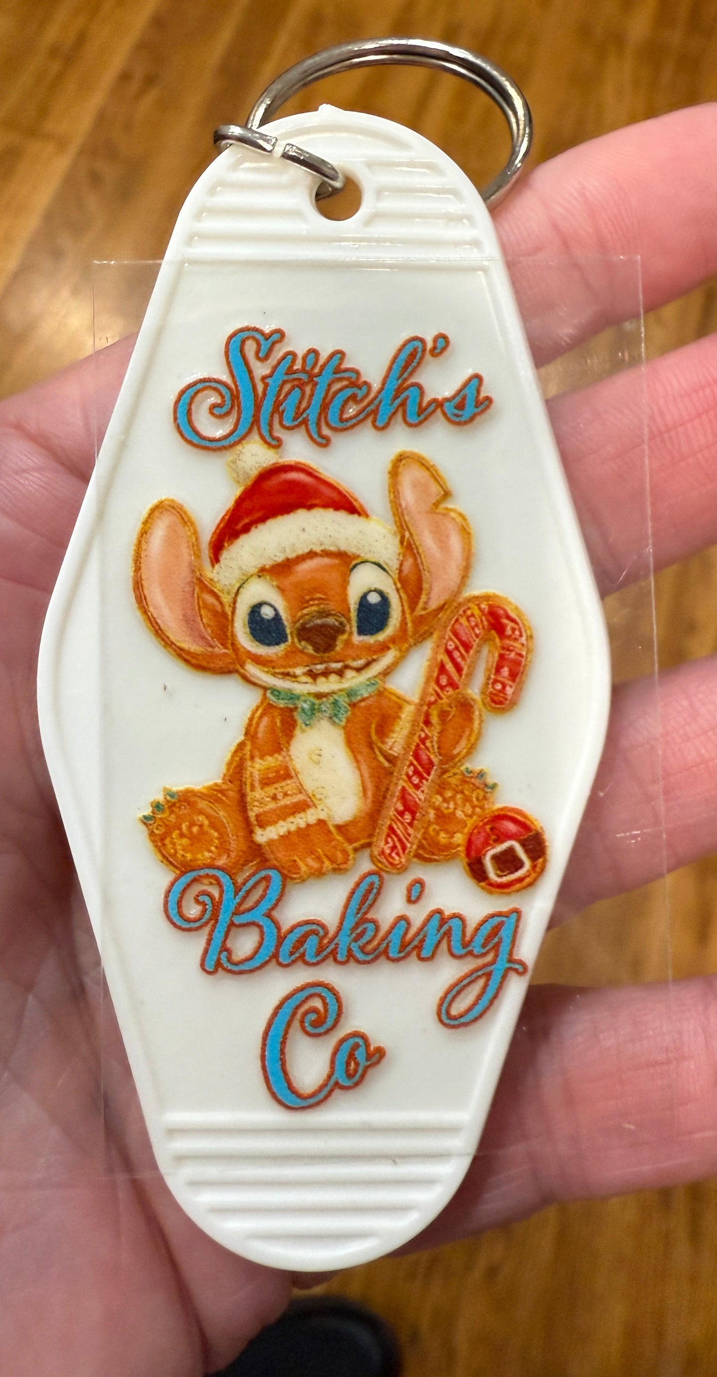 Keychain Christmas Alien Faux Gingerbread Cookie UV DTF Decal