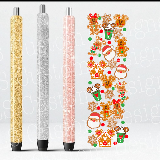 16G Christmas Gingerbread UV DTF Pen Wrap