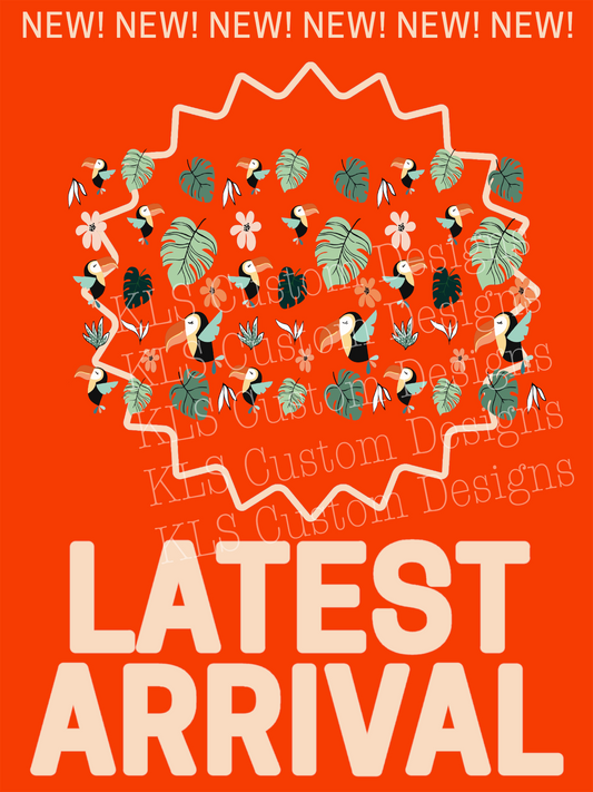 Tucan Tropical Bird Leaves (Trio Size) UV DTF Wrap