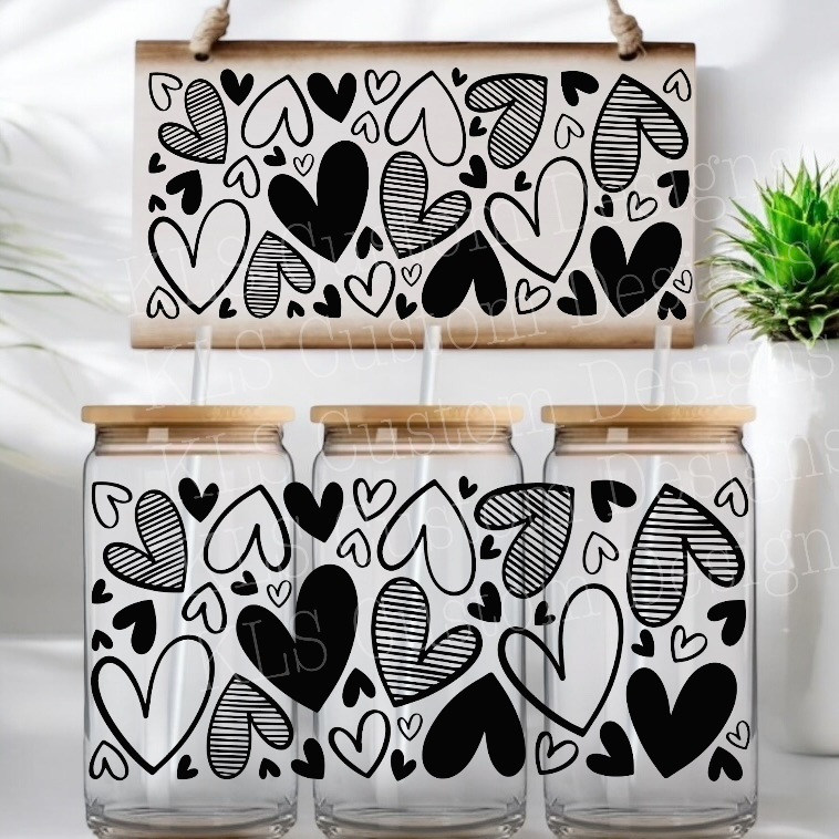 Y2 Libbey Hearts UV DTF Wrap