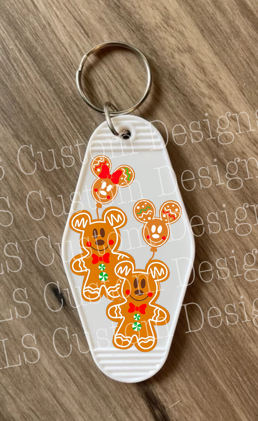 Keychain Christmas Gingerbread UV DTF Decal