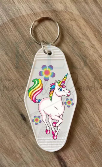 Keychain Rainbow Unicorn UV DTF Decal