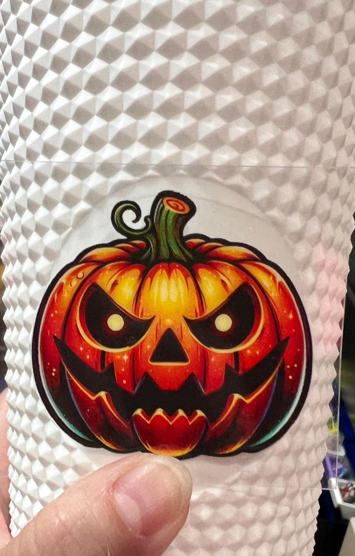 Mini Scary Pumpkin 2” UV DTF Decal