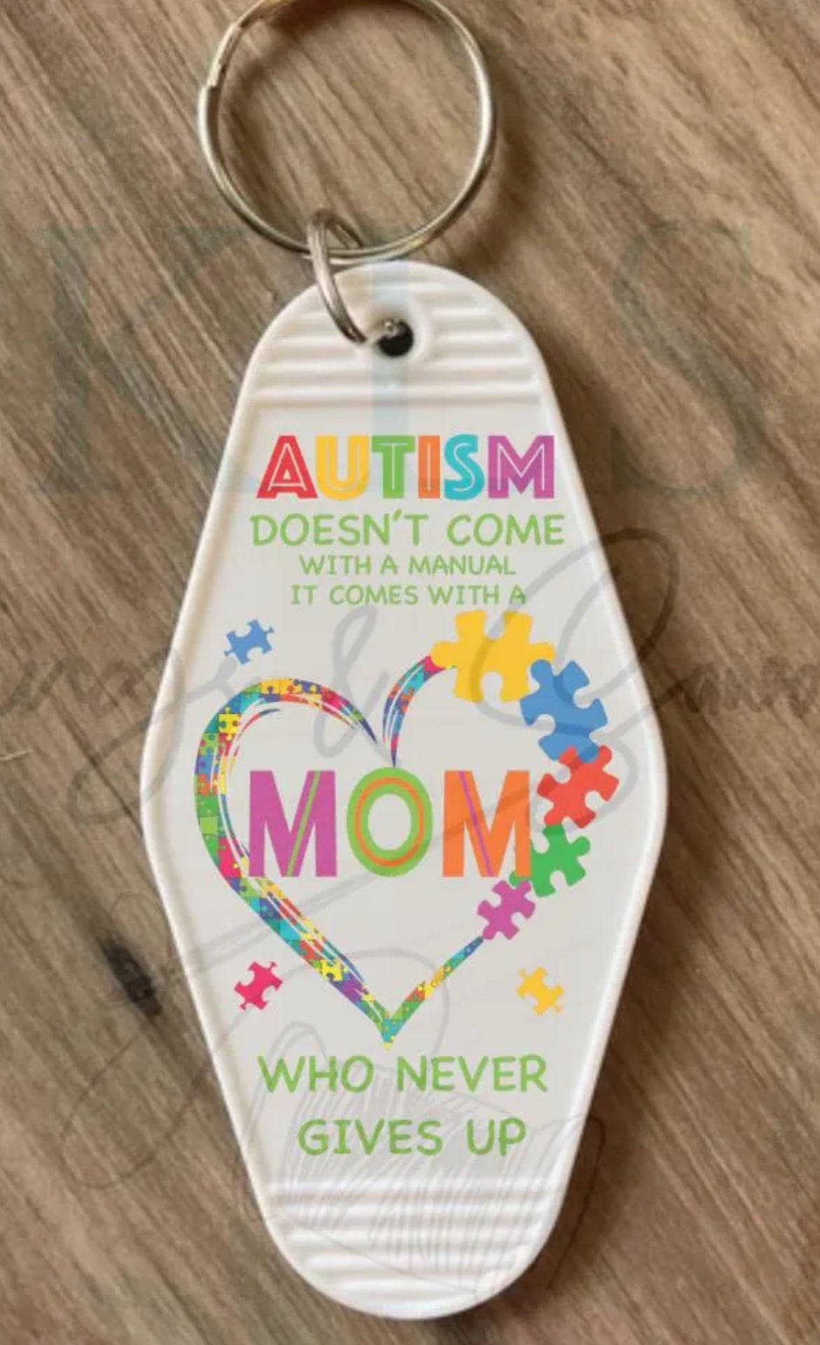 Keychain Autism Mom UV DTF Decal
