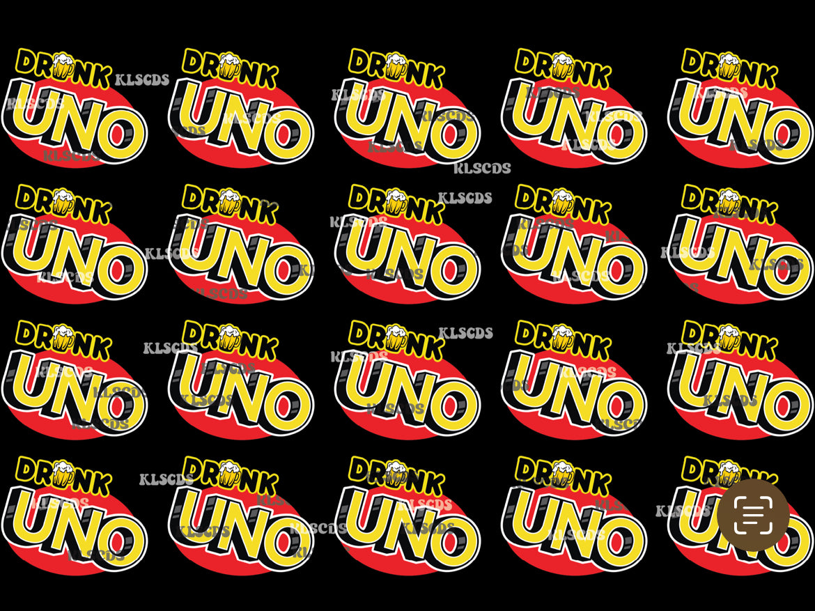 15Y Drunk Card Game Decals Clip Sheet - Each Decal is 1.4” Tall