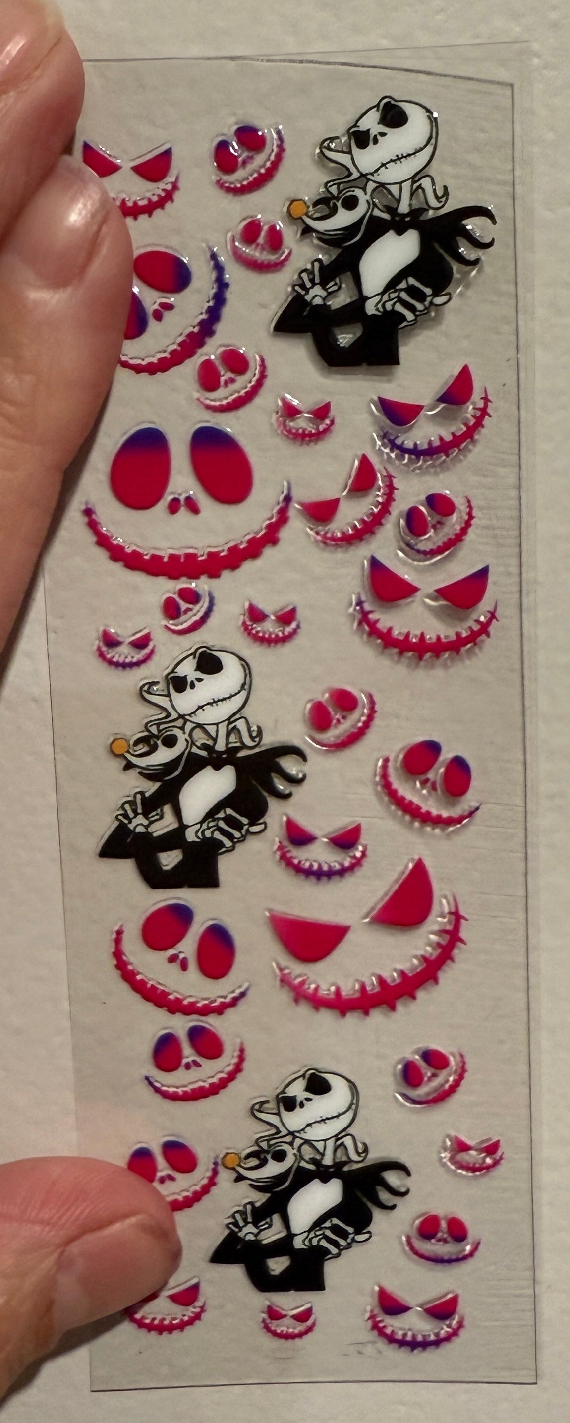6Y Skeleton Faces UV DTF Pen Wrap