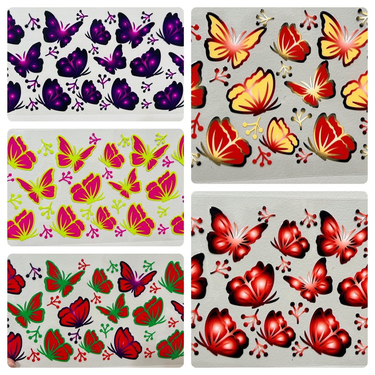 Y6 Butterfly Craft Pack (5 Pieces as Shown) UV DTF Wrap