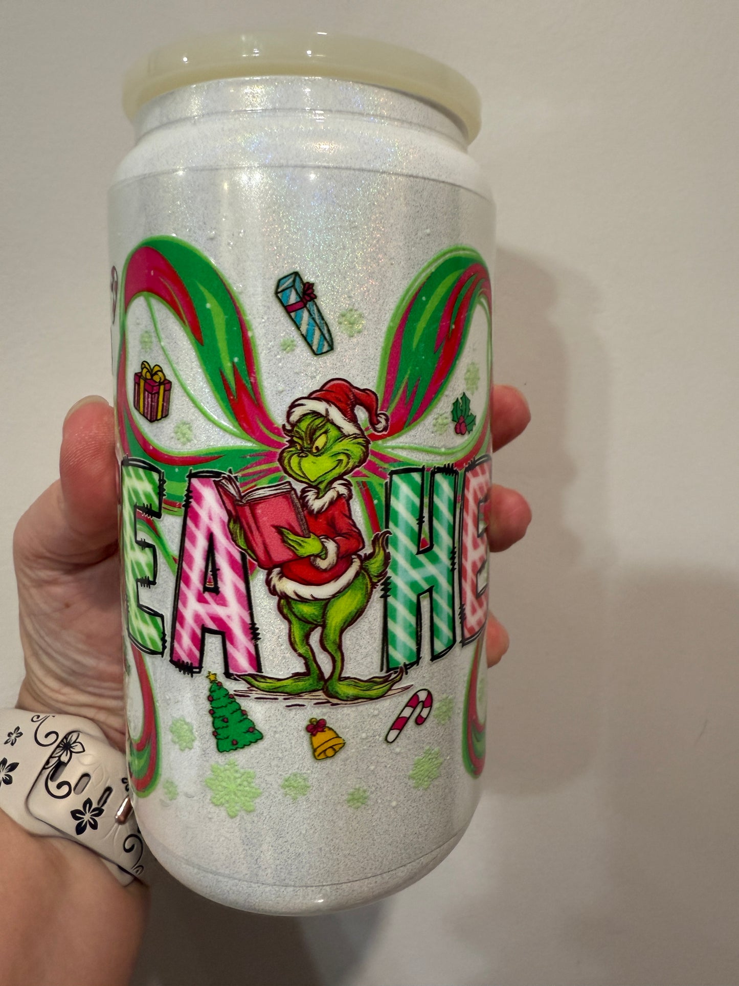 21P Teacher Christmas Bow 4” Tall Decal