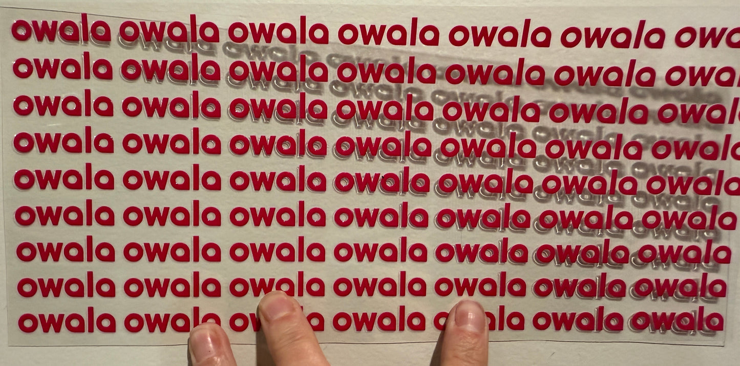 Y3 Ow Logo Clip Sheet - Two to Three days lead time.