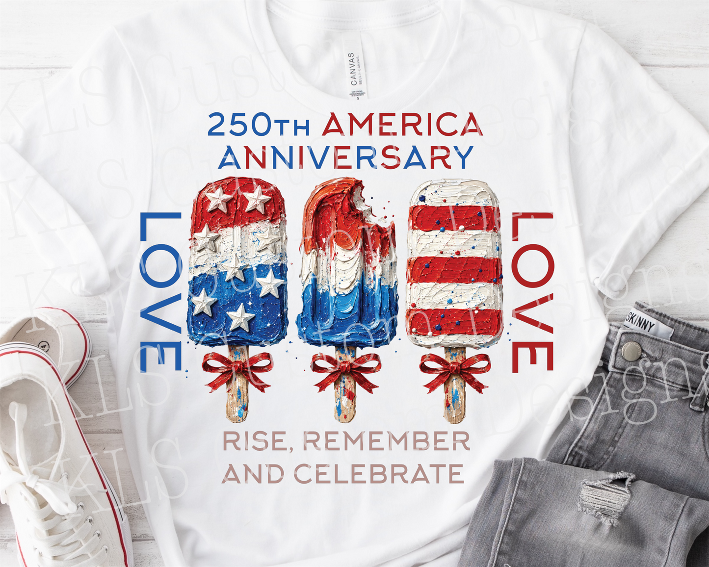 Summer 250th Popsicles Ready To Press DTF Print