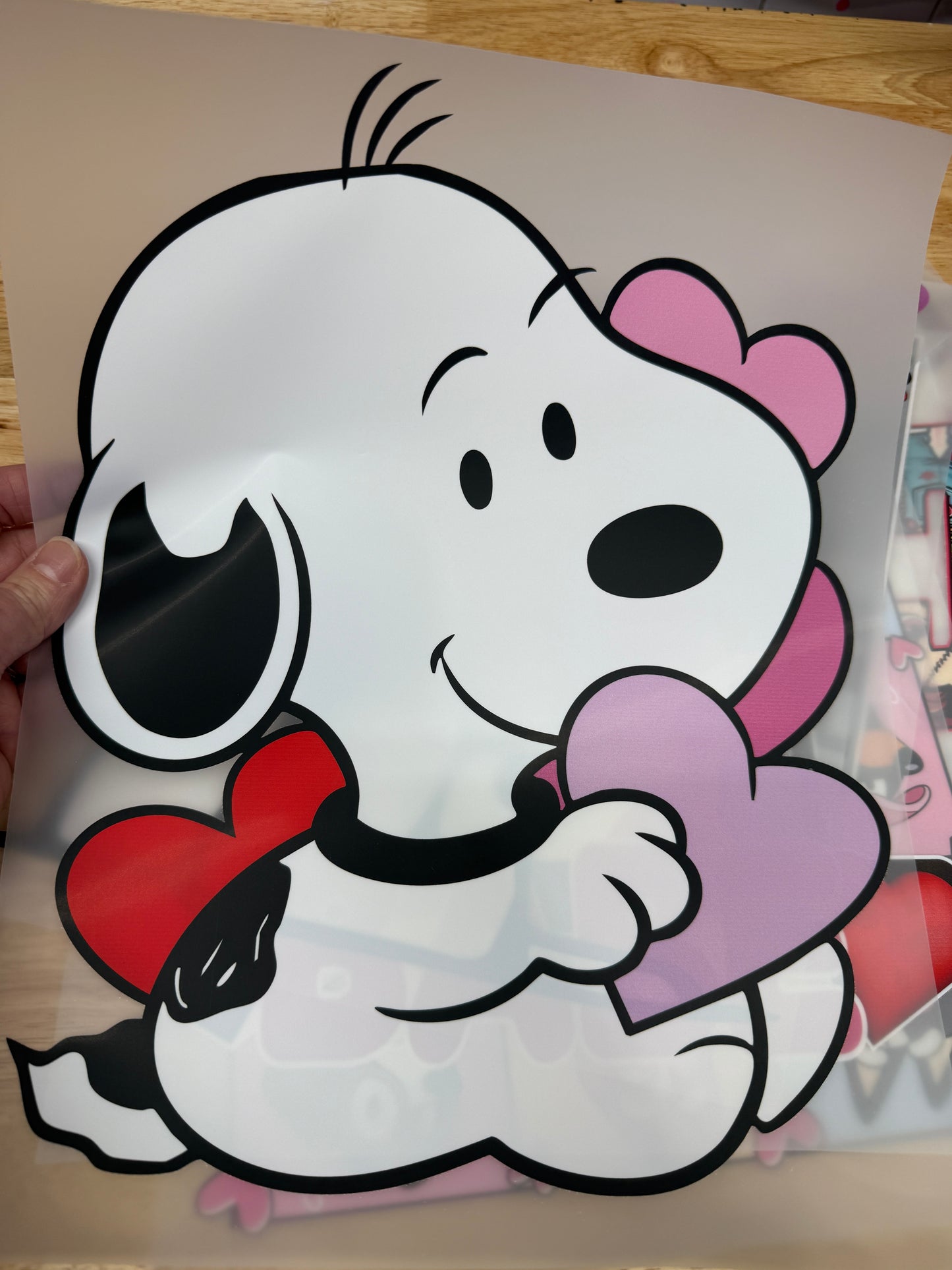 Purple Heart Dog Ready To Press DTF Print