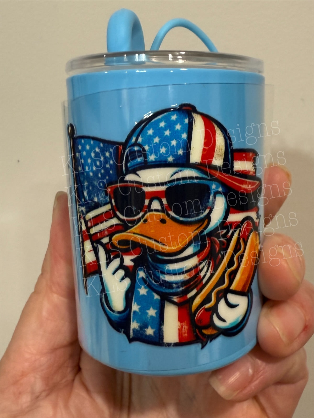 Patriotic Duck Mini UV DTF Decal