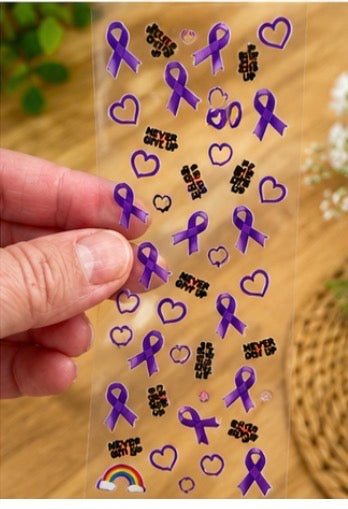 1R Never Give Up Cancer UV DTF Pen Wrap