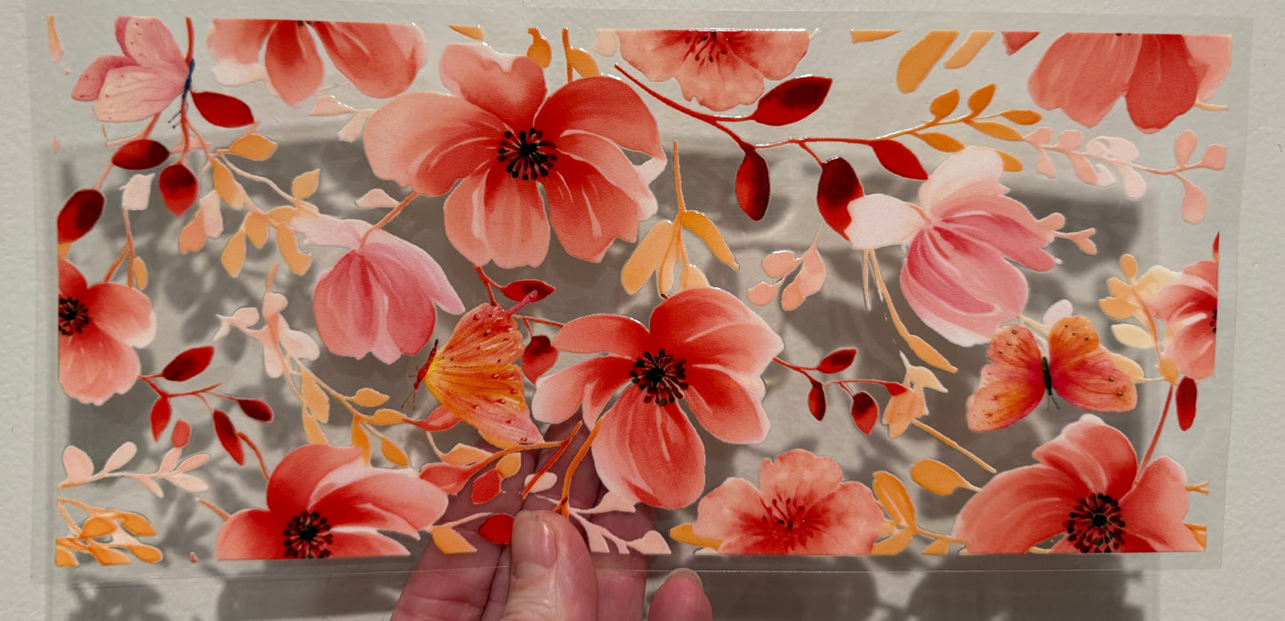 P4 Watercolor Flowers UV DTF Wrap