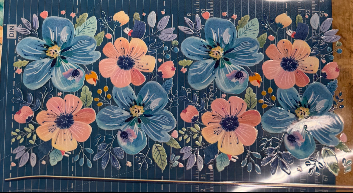 B2 Painted Flowers UV DTF Wrap