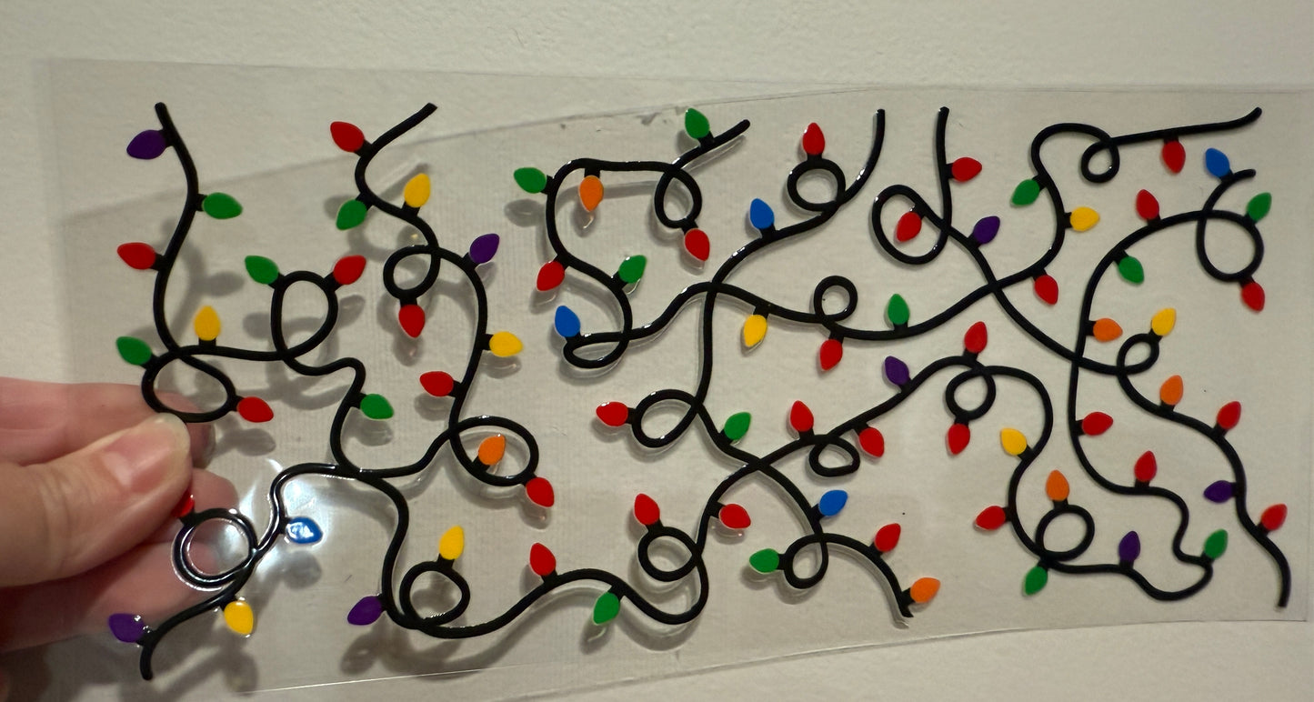 7P Christmas Lights UV DTF Wrap