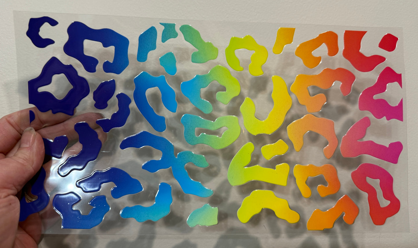B1 Rainbow Cheetah UV DTF Wrap