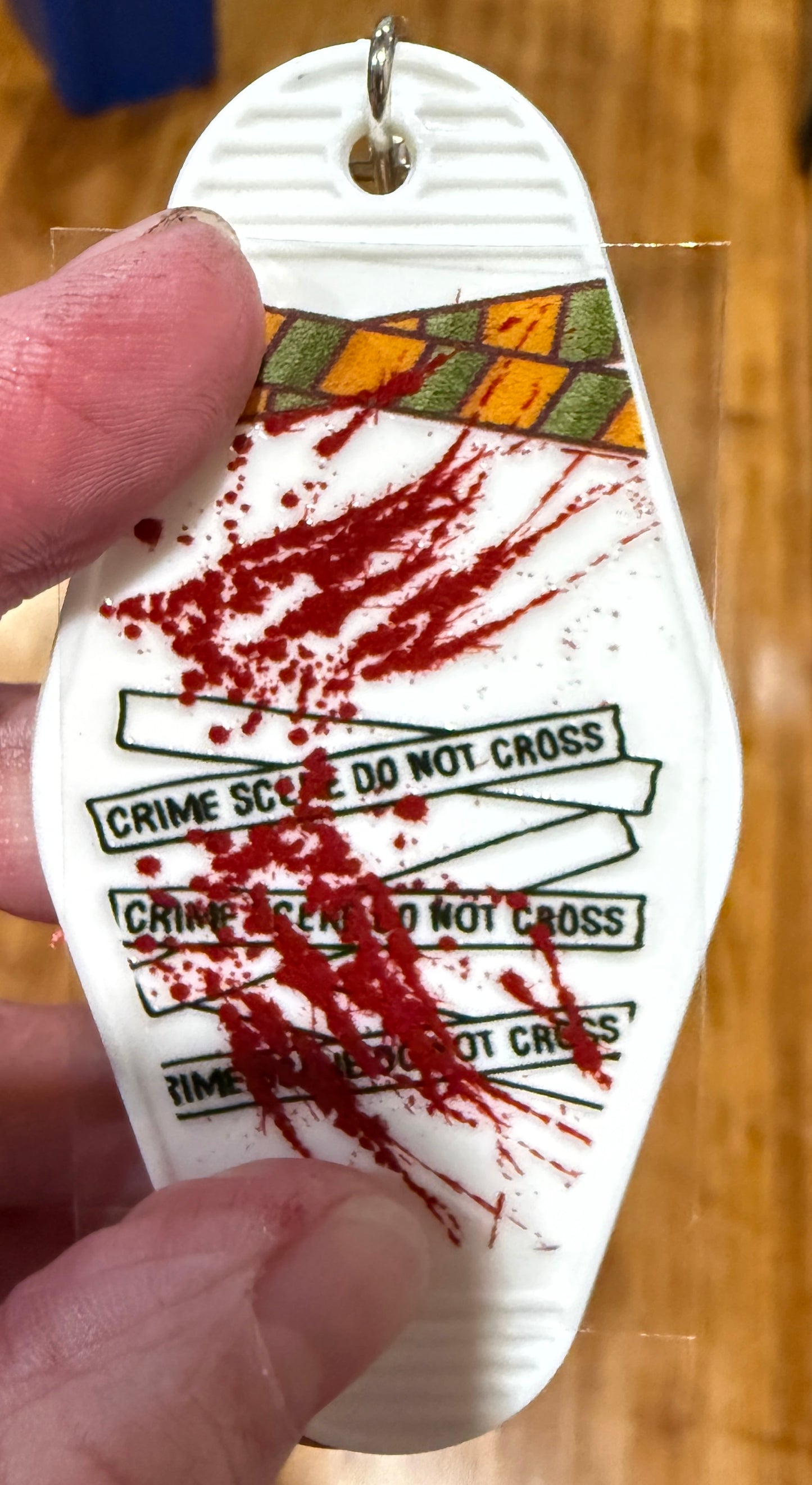 Keychain Crime Scene UV DTF Decal