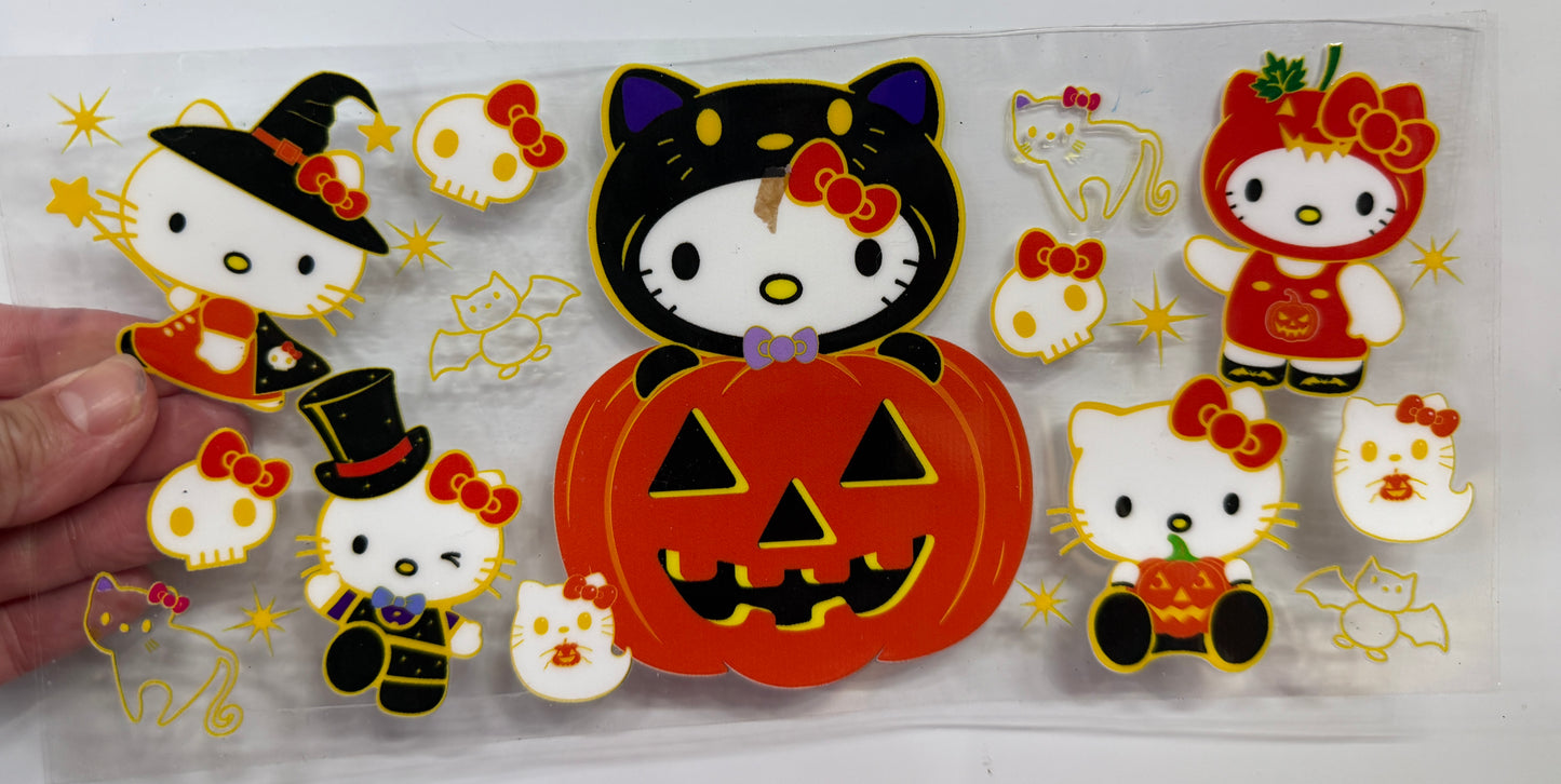 14G 40 OZ Halloween Kitty UV DTF Wrap