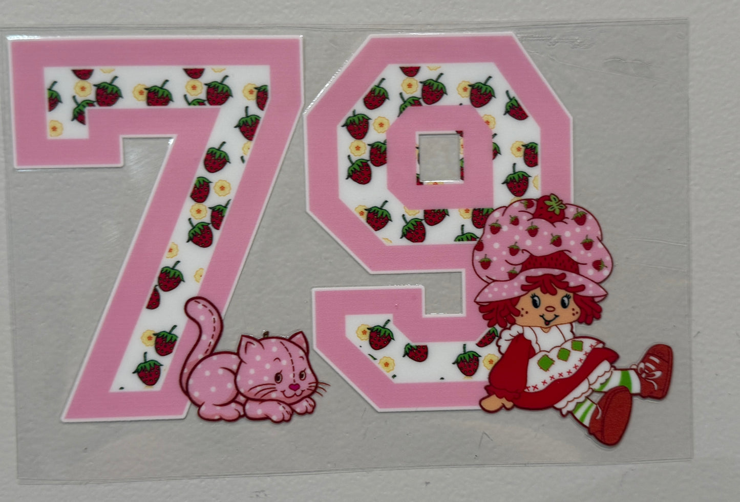 24R Retro Strawberry 4” Tall UV DTF Decal