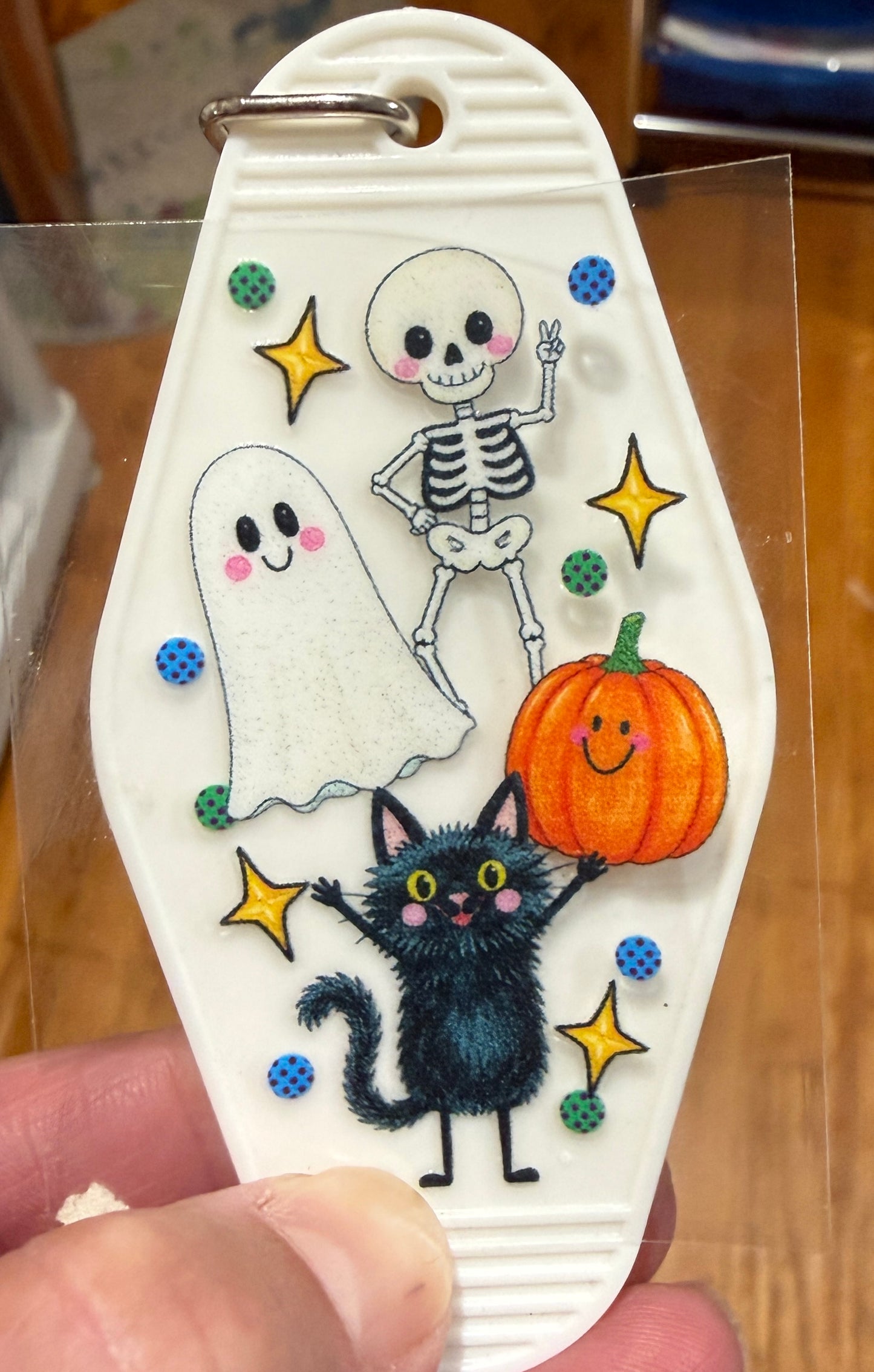 Keychain Spooky Season Cute UV DTF Decal