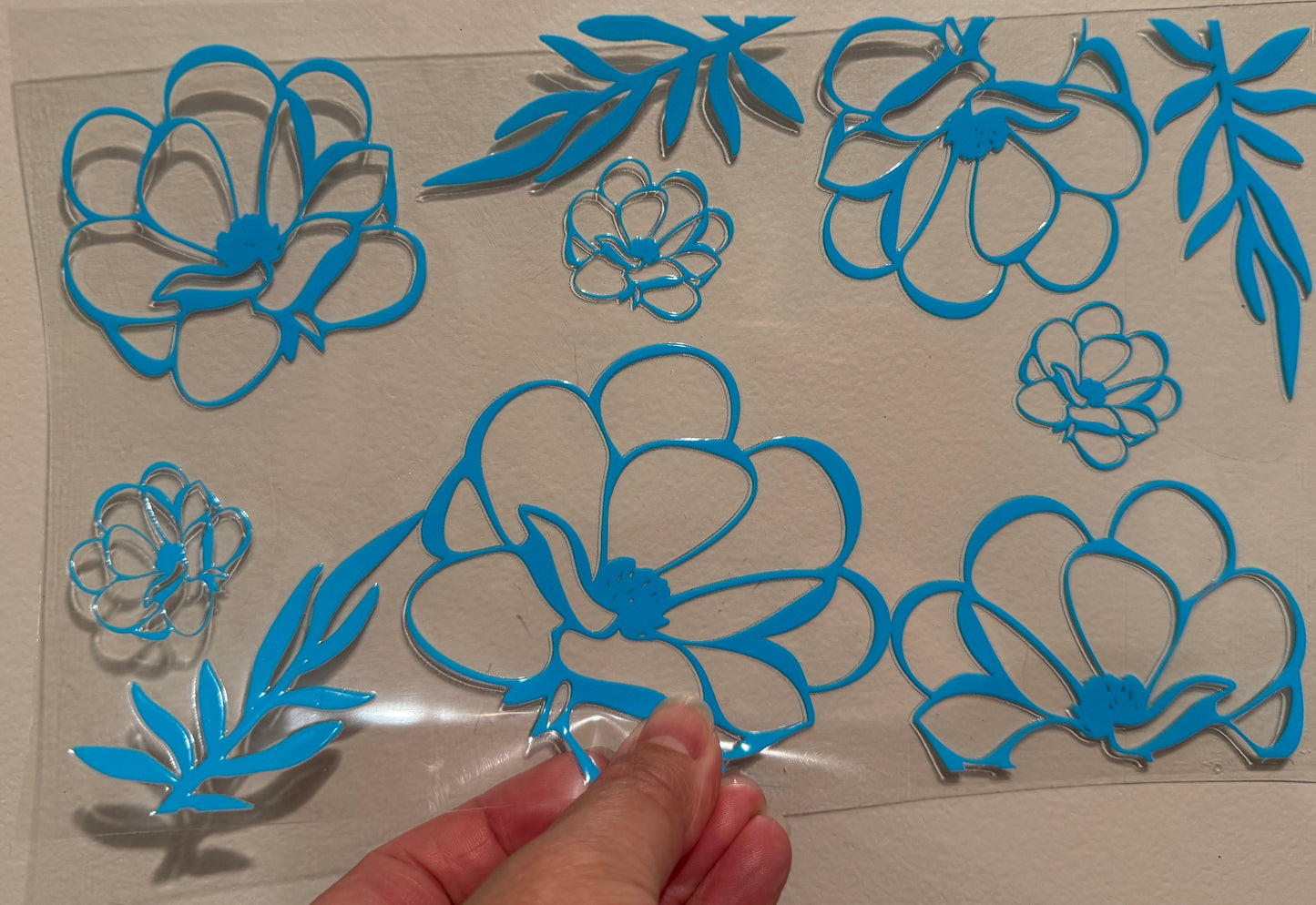 G2 Tropical Floral Silhouette UV DTF Wrap