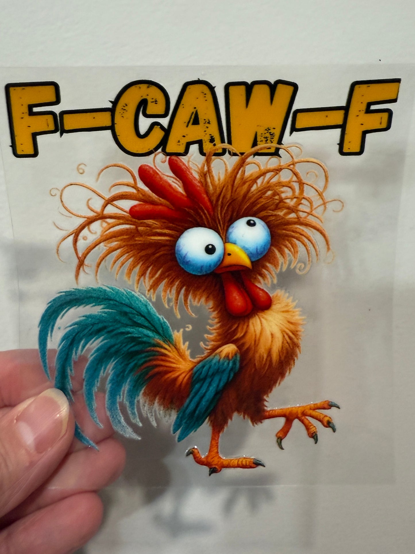21B F Caw F 4” Tall UV DTF Decal