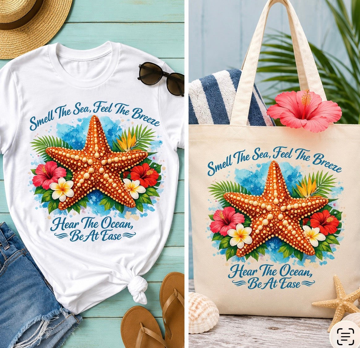 Smell The Sea Ready To Press DTF Print
