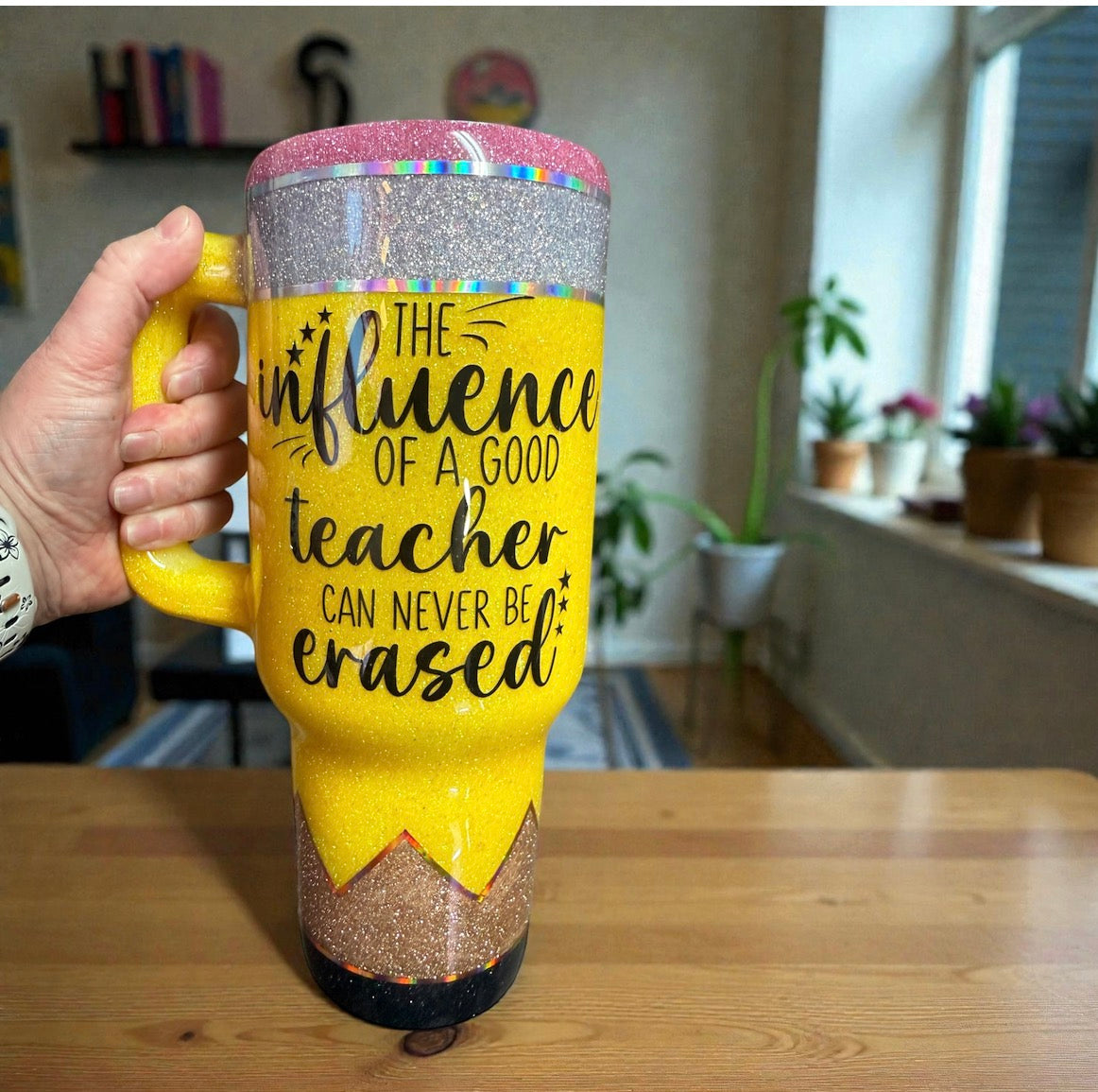 21R The Influence Of A Good Teacher Can Never Be Erased 4” Tall UV DTF Decal