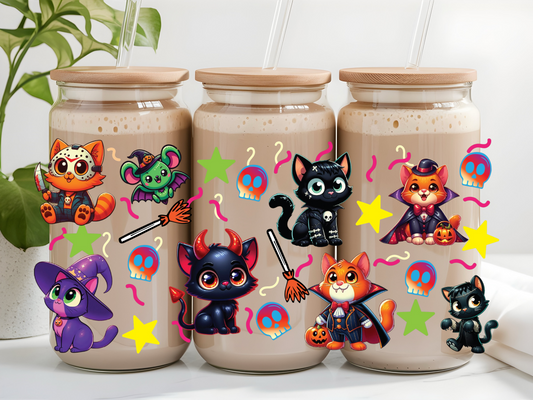 P9 Cute Ghosts & Goblins Kitties UV DTF Wrap