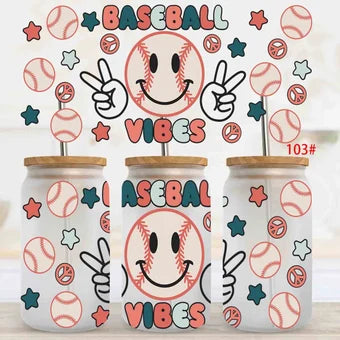 Y7 Baseball Vibes UV DTF Wrap