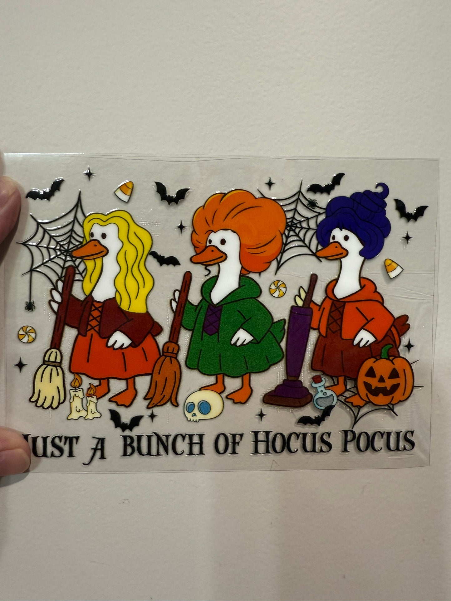 18Y Witchy Sisters Halloween Goose 4” Tall UV DTF Decal