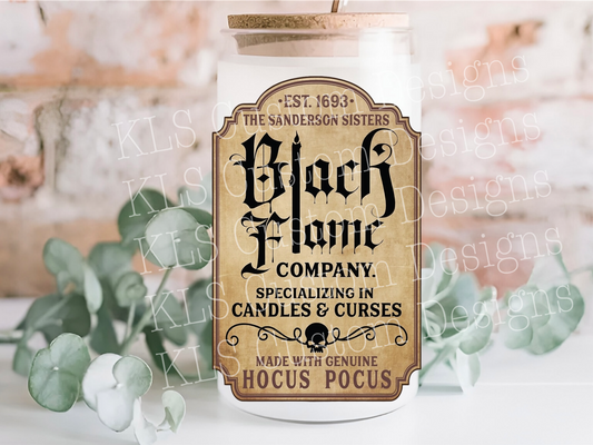 20Y Black Candle Company 4” Tall UV DTF Decal