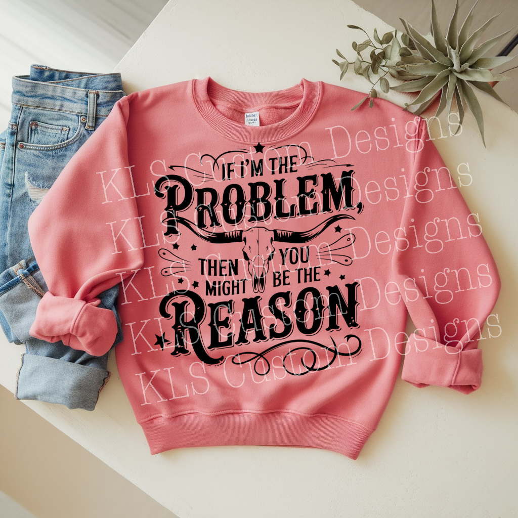 If I’m The Problem, You Might Be The Reason Ready to Press DTF Print