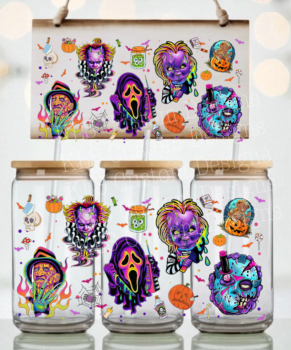 Y1 Neon Horror UV DTF Wrap