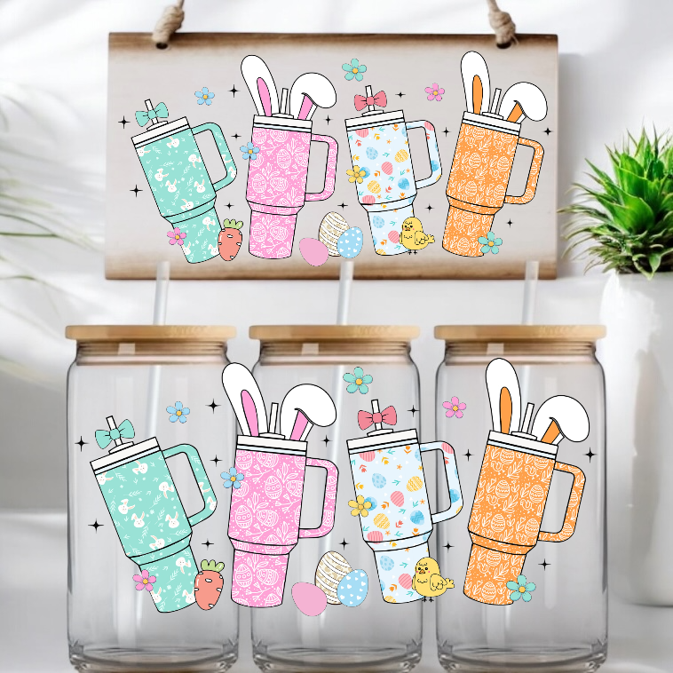3Y Easter Tumblers UV DTF Wrap