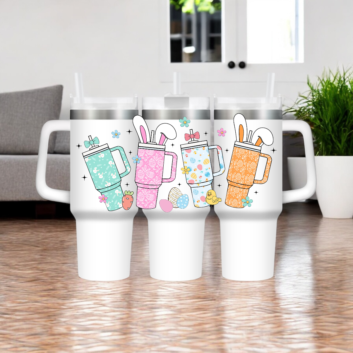 3Y Easter Tumblers UV DTF Wrap