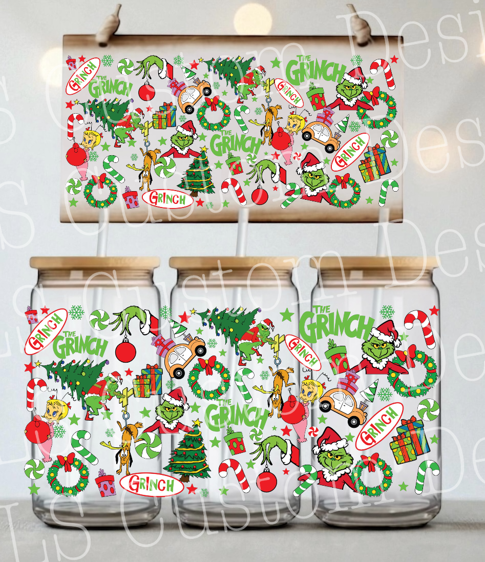 4B Christmas Grouch UV DTF Wrap