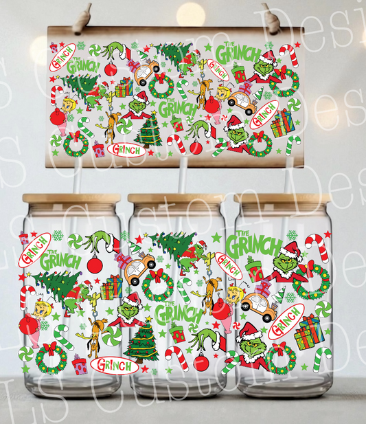4B Christmas Grouch UV DTF Wrap