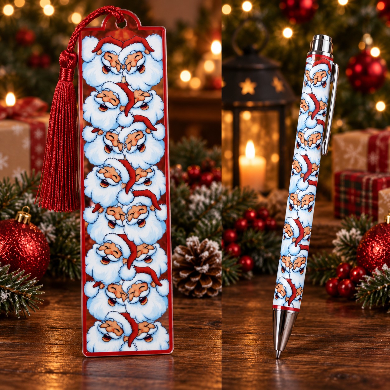 Santa Head UV DTF Pen Wrap