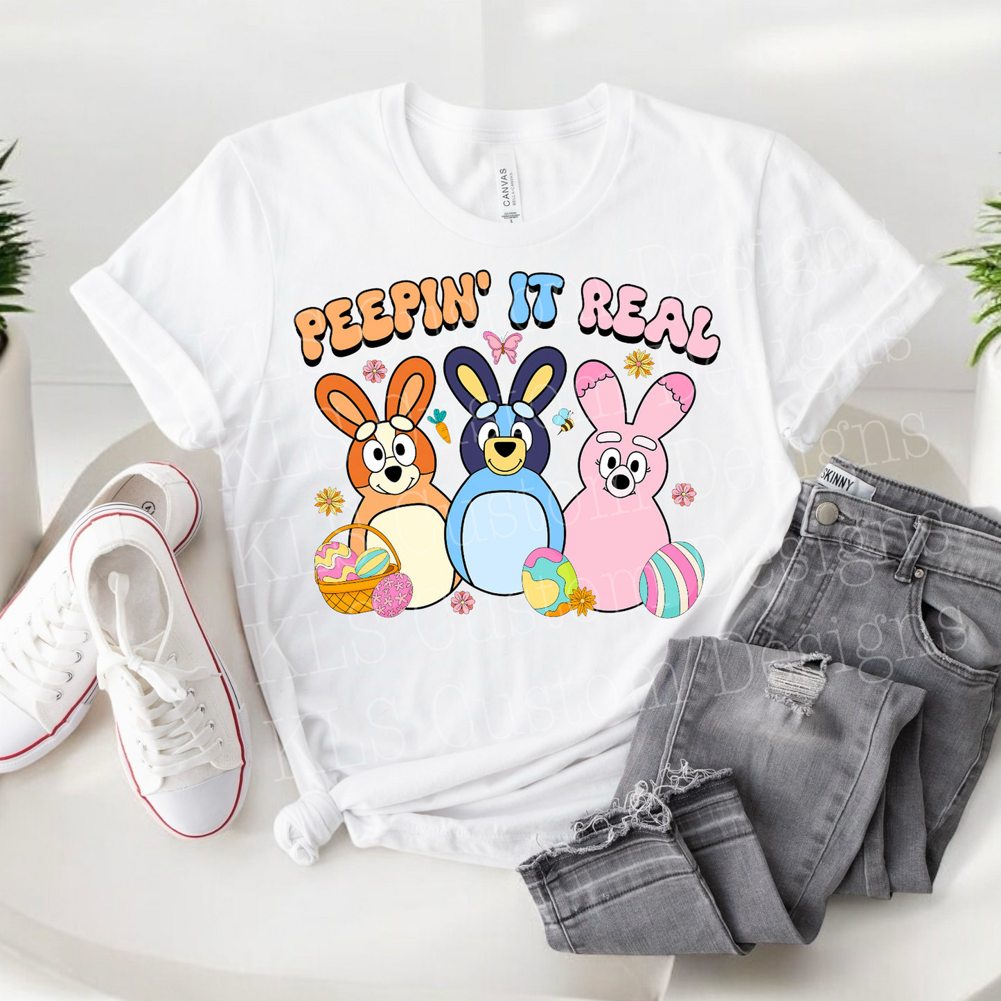 Peeping It Real Dog Bunny Ready To Press DTF Print